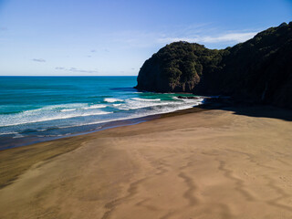 Black sand beach, Piha - West Coast of New Zealand 