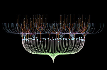 big data visualization digital data threads plot network