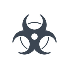 Biological Hazard related vector glyph icon