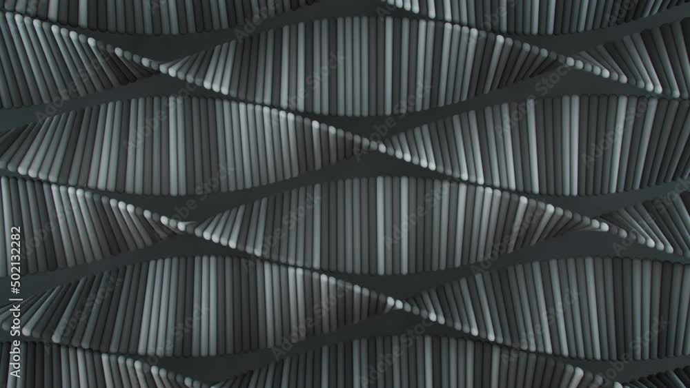 Aufkleber dark monochrome geometric background. 3d render seamless loop animation
