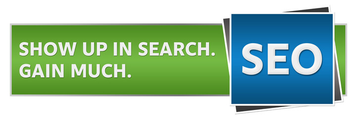 SEO - Search Engine Optimization Green Blue Horizontal 