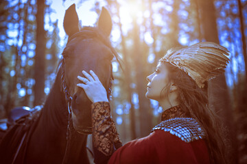 lady and her warhorse