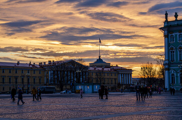 Obraz premium sunset over the city