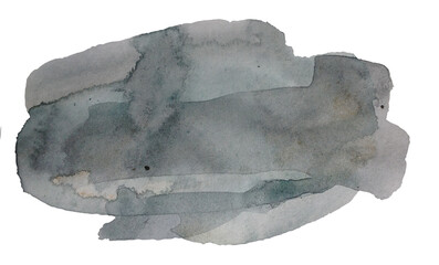 Abstract gray stone watercolor painting 
