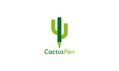 Cactus logo design vector templet, 
