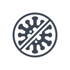 Anti Coronavirus related vector glyph icon