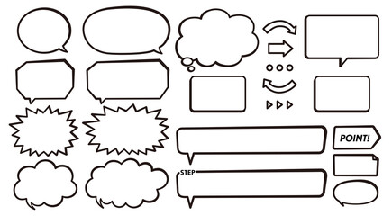 Obraz premium シンプルな吹き出しのセット