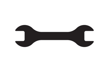Wrench tool for repair service equipment. Mechanical engineering symbol. Vector.