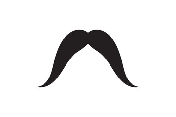 Moustache vector icon. Black retro style mustache. Shave barber vintage man face