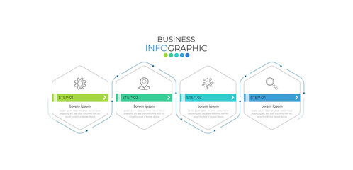 Infographic Timeline template can be used for workflow layout, diagram, number options, web design. Infographic business concept with 4 option, parts, steps or processes. Abstract background.