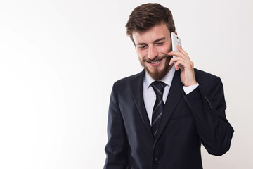 Businessman Talking on Cell Phone