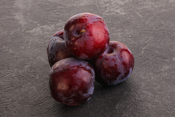 Ripe and sweet purple plum