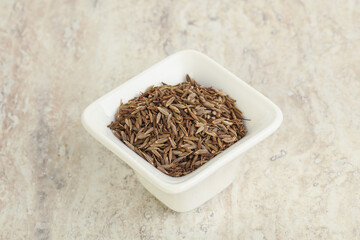 Zira seeds in the bowl