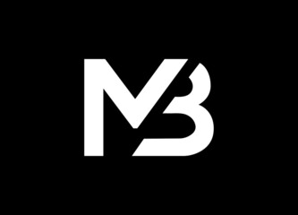 MB or M and B Letter Logo Design . Creative Modern Letters Vector Icon Logo Illustration. - Vector