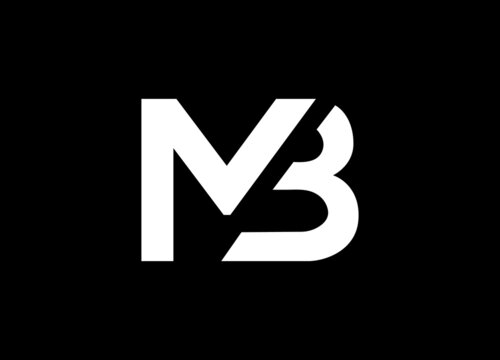 MB or M and B Letter Logo Design . Creative Modern Letters Vector Icon Logo Illustration. - Vector