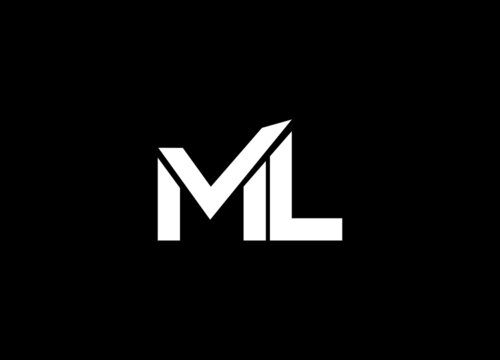 ML Letter Logo Design . Creative Modern Letters Vector Icon Logo Illustration. - Vector