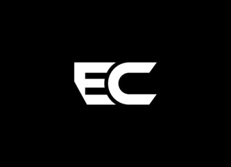 Initial Letter EC Logo Template Design - obrazy, fototapety, plakaty
