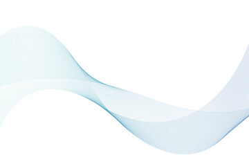 Turquoise abstract wavy lines flowing on a white background for technology, music, science and the digital world