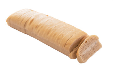 topped bread isolated on a white background