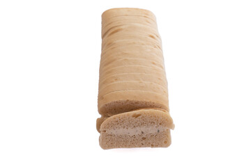 topped bread isolated on a white background