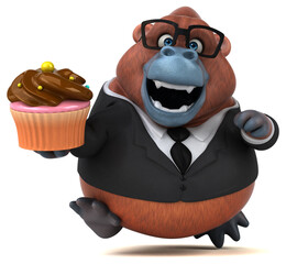 Fun Orang Outan - 3D Illustration