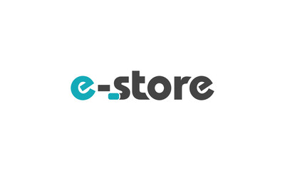 E-store logo design vector templet, 