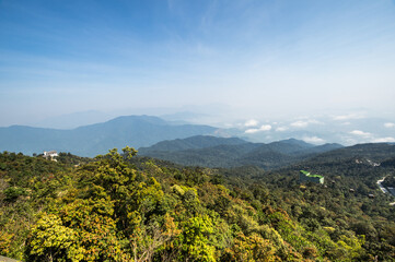 Fototapeta na wymiar View of the Truong Son Mountains