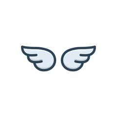 Color illustration icon for wings