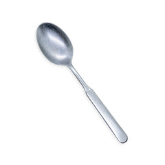 Isolated silver metal table spoon