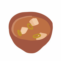 味噌汁のイラスト