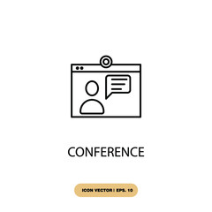 conference icons  symbol vector elements for infographic web