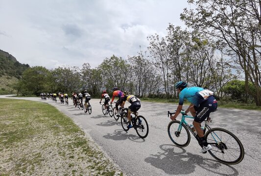 bikers bikes in international tour of greece in ioannina race