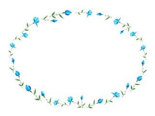 青い花のフレーム