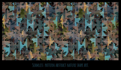 Seamless  pattern abstract nature shape art