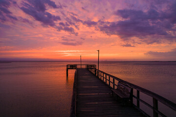 pier at sunset