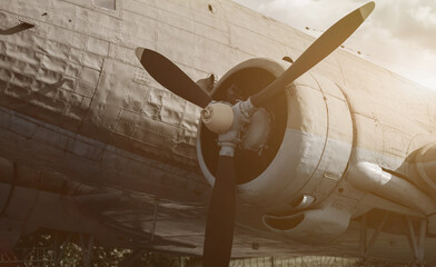 old obsolete aircraft propeller