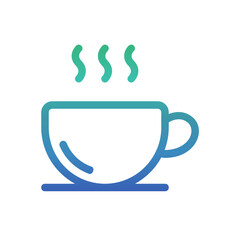 Hot Coffee , Coffee gradient icon.