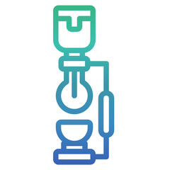 Syphon , Coffee gradient icon.
