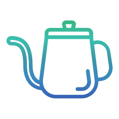 Kettle , Coffee gradient icon.
