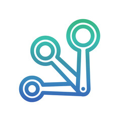 Measuring Spoons , Coffee gradient icon.