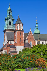 Fototapeta na wymiar The Wawel Cathedral In Krakow, Poland