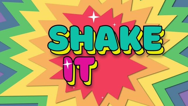 shake it. pop art Stop Motion background animation.4K motion animation