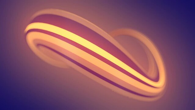 Digital loop animation of Mobius spinning math figure. 3d rendering HD