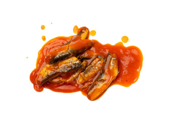 Fish in Tomato Sauce Isolated