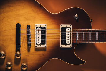 Studio shot of retro styled electric guitar