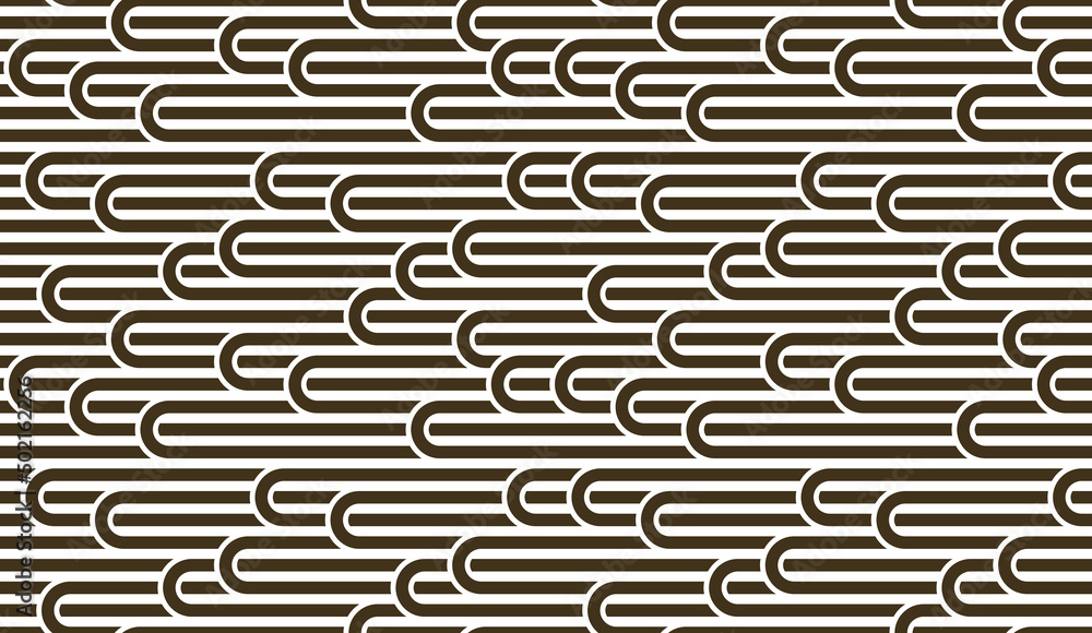 Aufkleber seamless linear vector geometric minimalistic pattern, abstract lines tiling background, stripy weav