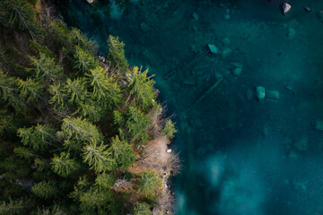 Alpine Lake Aerial View