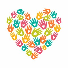 	
Vector illustration of a hand and a heart	
