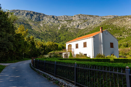 House in croatian countryside. Dalmatia region.
