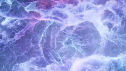 青と紫のネビュラの3Dイラスト